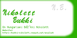nikolett bukki business card